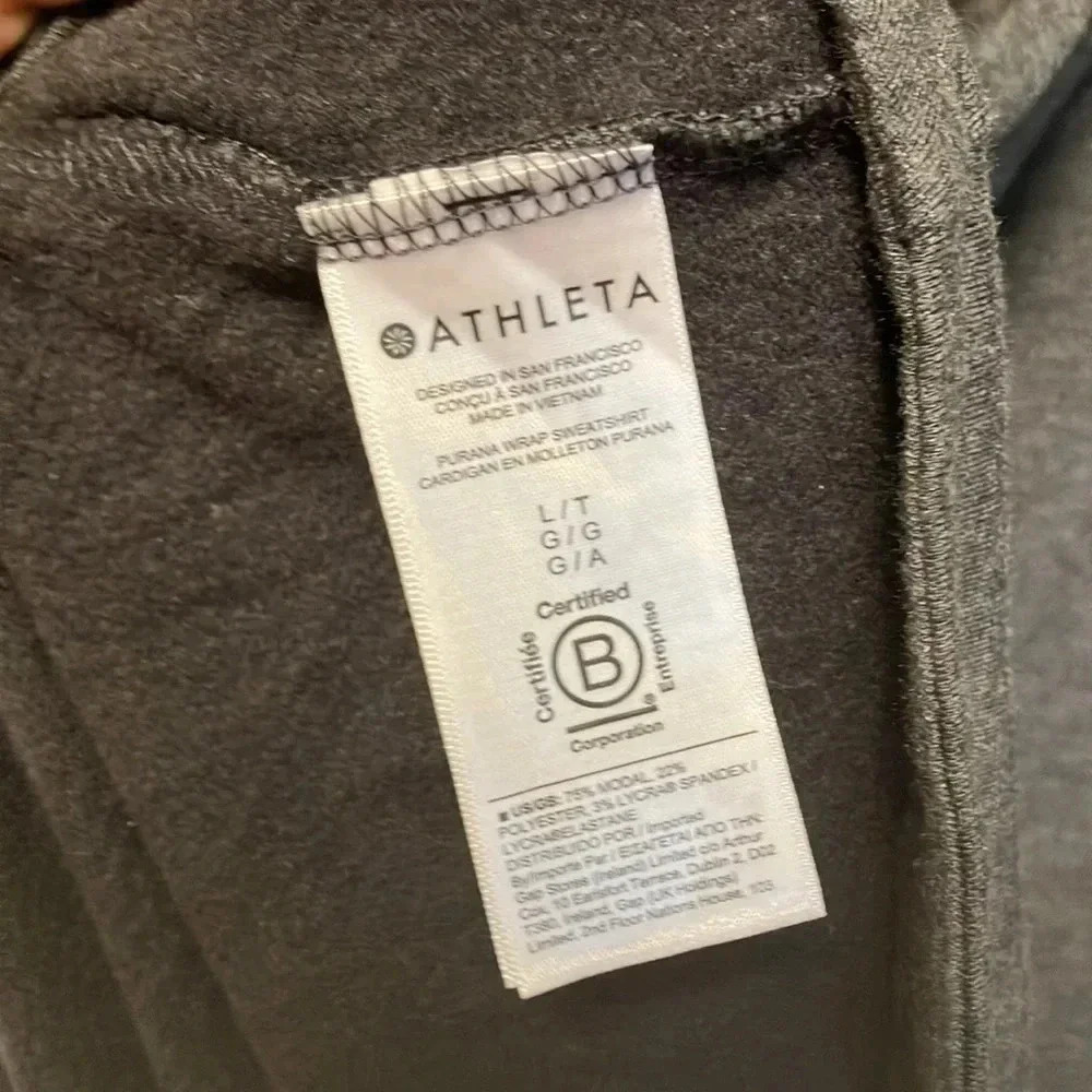 Athleta Grey faux wrap hooded sweater - Picture 5 of 5